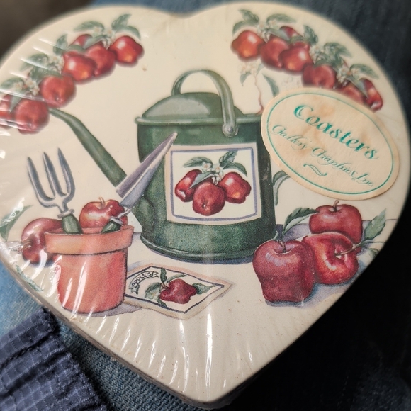 Other - Heart-Shaped Apple Coasters